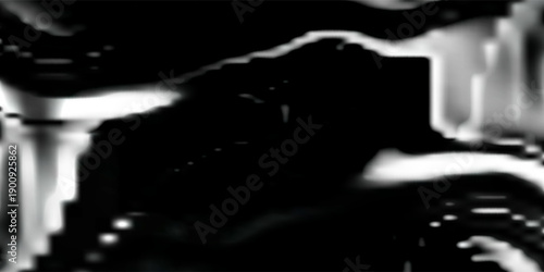 Dark liquid wave metal background. Metallic liquid surface. Silver liquify background. Black and white liquid background texture. vector Eps 10