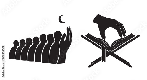 Ramadan Silhouette Ending Salam Prayer Frame