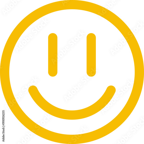 Smile icon. Smiley face flat icon. Yellow smile symbol vector