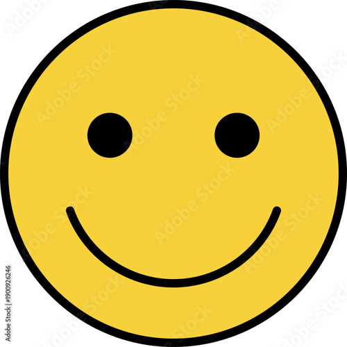 Smile icon. Smiley face flat icon. Yellow smile symbol vector