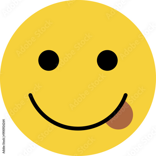 Smile icon. Smiley face flat icon. Yellow smile symbol vector