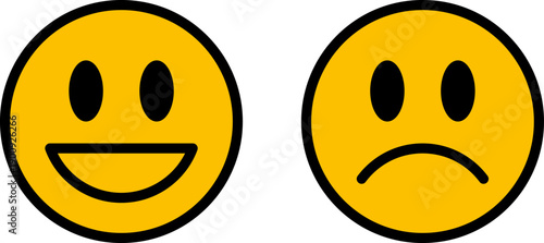 Smile icon. Smiley face flat icon. Yellow smile symbol vector