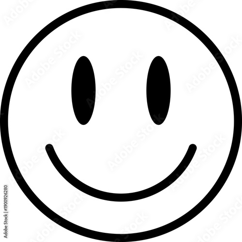 Smile icon. Smiley face flat icon. Yellow smile symbol vector