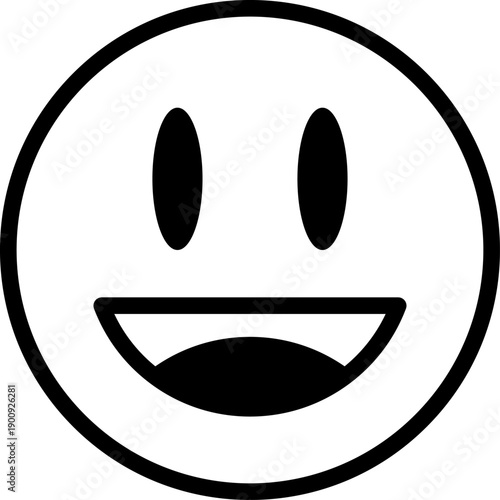 Smile icon. Smiley face flat icon. Yellow smile symbol vector