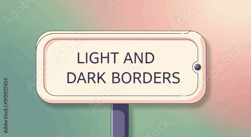 A sign with text on a gradient background