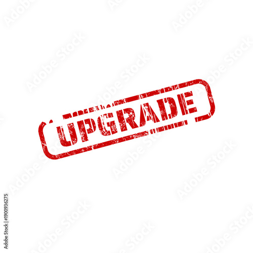 Upgrade red rubber stamp with grunge effect