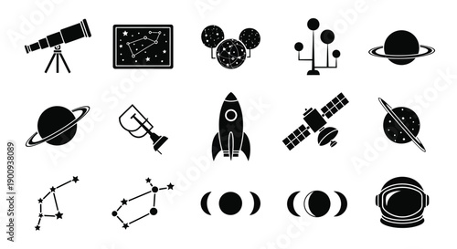 Set of Space and Astronomy Icons