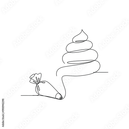 Piping bag and cream design