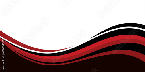 Vector red line background curve element with white space for text and message design, overlapping layers, vector