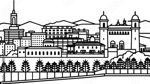 Very beautiful waterfront view of Algiers from the Admiralty, featuring Mediterranean coastline, historic port buildings, and the elegant urban rhythm of Algeria’s capital city.