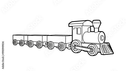 Vintage Steam Locomotive Train Engine.