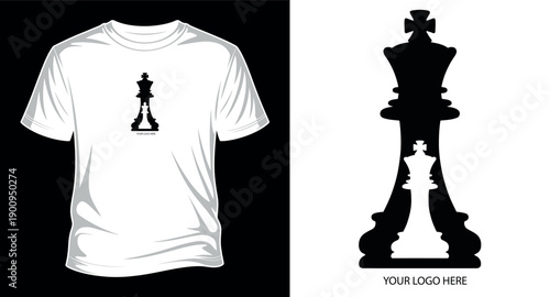 Mindset is everything quote with chess queen piece on checkered board for tshirt