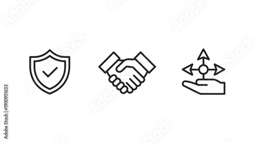 Vector Illustration Of Business Partnership And Security Concepts For Corporate And Finance