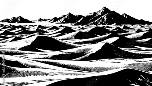 Very beautiful panoramic view of endless Sahara sand dunes, capturing vast desert textures, soft light, and the timeless natural beauty of Algeria’s iconic desert landscape.