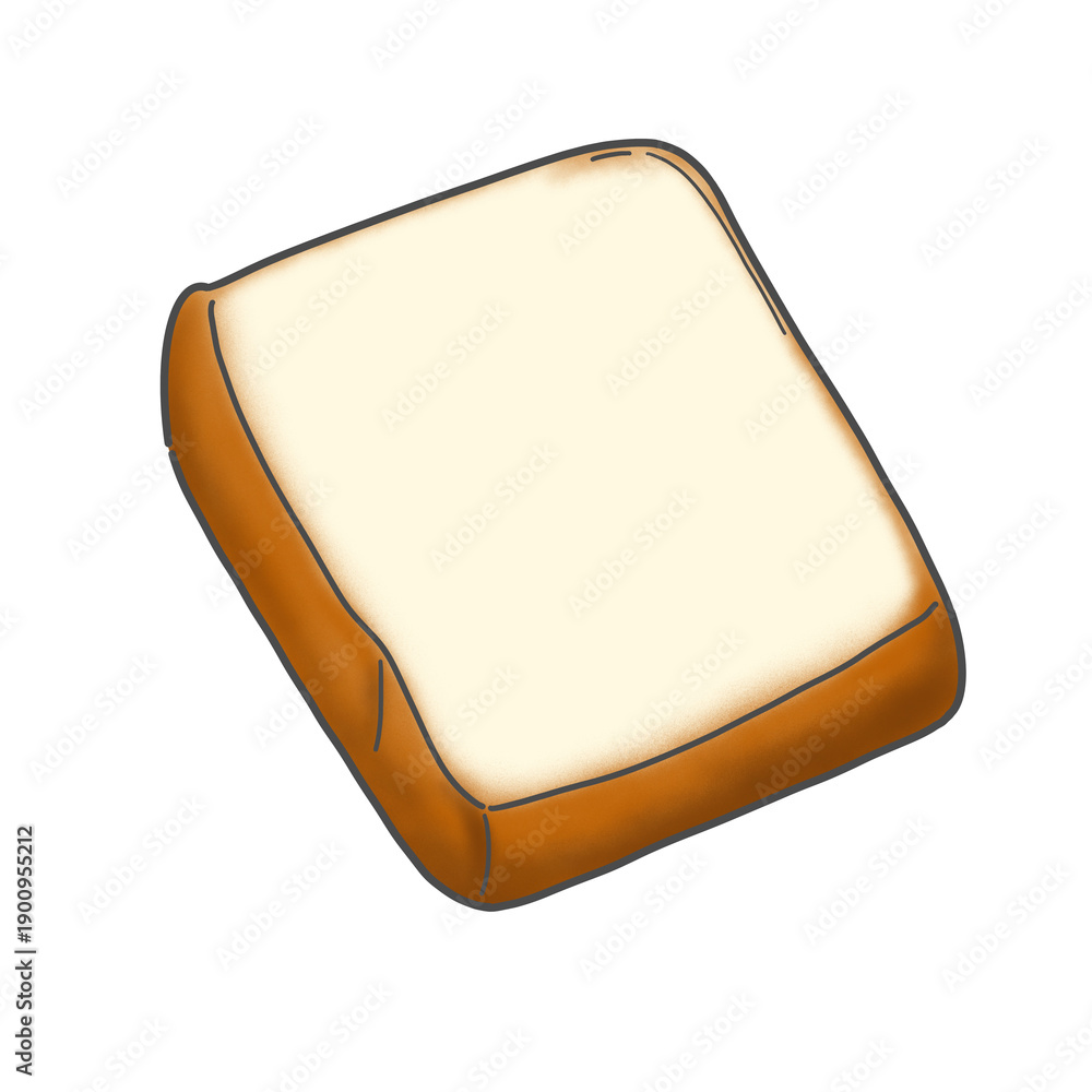 Obraz premium Color illustration of sliced ​​bread