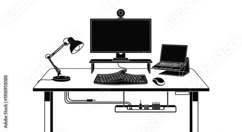 Home Office Computer Desk Setup