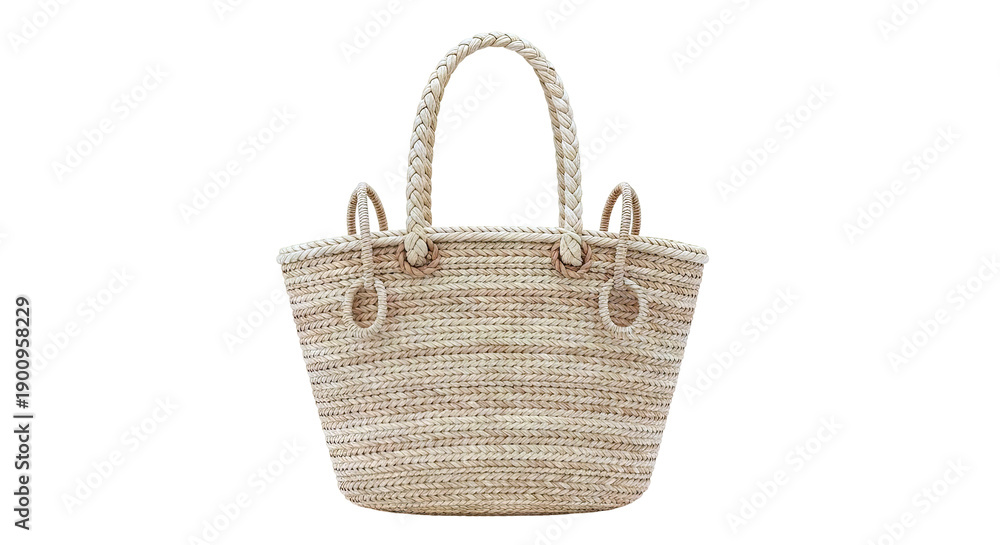 Obraz premium Woven Straw Tote Bag