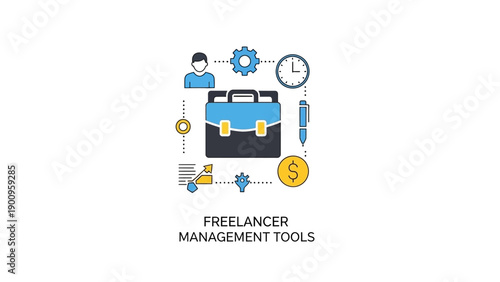 Freelancer management tools software icon.
