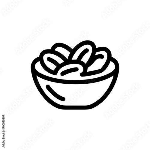 Vector illustration of a tasty chocolate cream cake on a plate with coffee and sweet pastry icons for a bakery breakfast dessert set