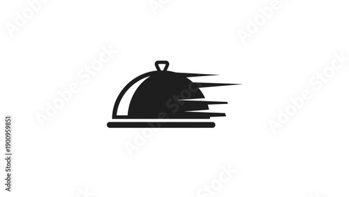 Food Dome Serving Dish Cloche Icon.