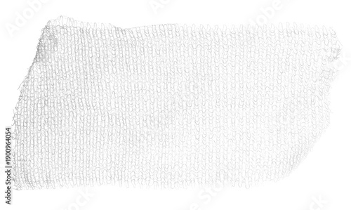 Foto New medical bandage line hanging, first aid isolated on white background, clippi