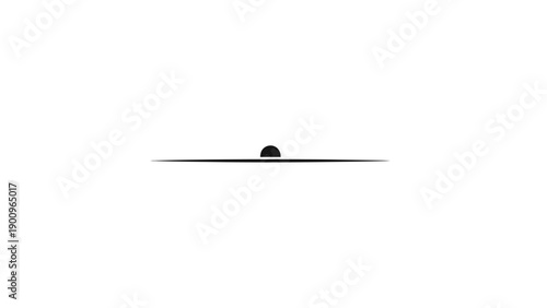 Black Golf Ball on Tee on White.