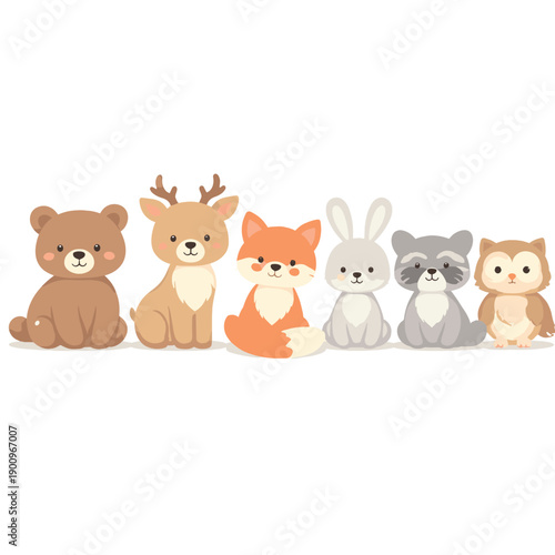 Cute animal characters collection for kids' designs
