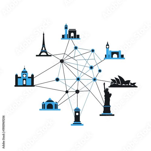 Global Landmarks Connected Network System.