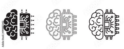 Brain-Chip Integration: Illustrative depiction symbolizing the intersection of human intelligence and technological advancement.