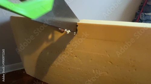 Cutting through foam mattress with saw