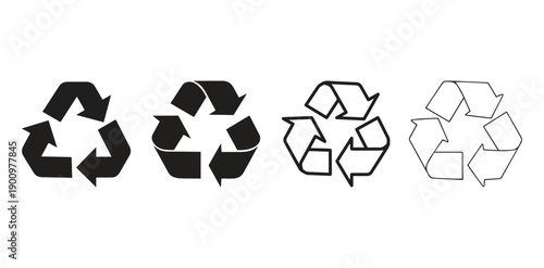 Recycling Symbol Icon Vector Illustration