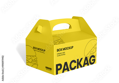 Food Box Packaging Mockup Template