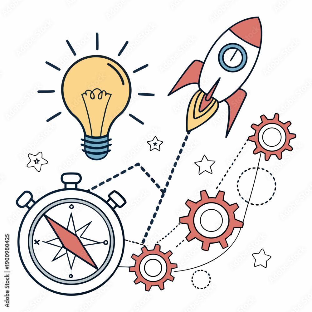 Fototapeta premium creative light bulb idea concept