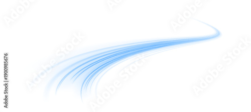 Glowing neon curves with particle shimmer and dynamic light movement png