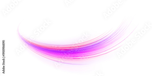 Neon spiral swirls with horizontal laser beams and fast moving light particles png