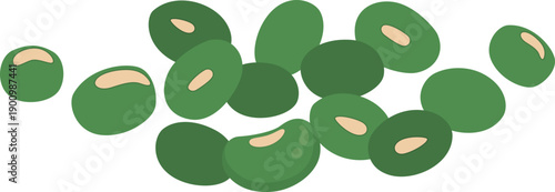 Pile of peas for world pulses day illustration. Vector isolated.