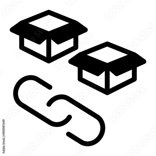 Interconnected network involved in producing and distributing a product to market (Mixed Style)