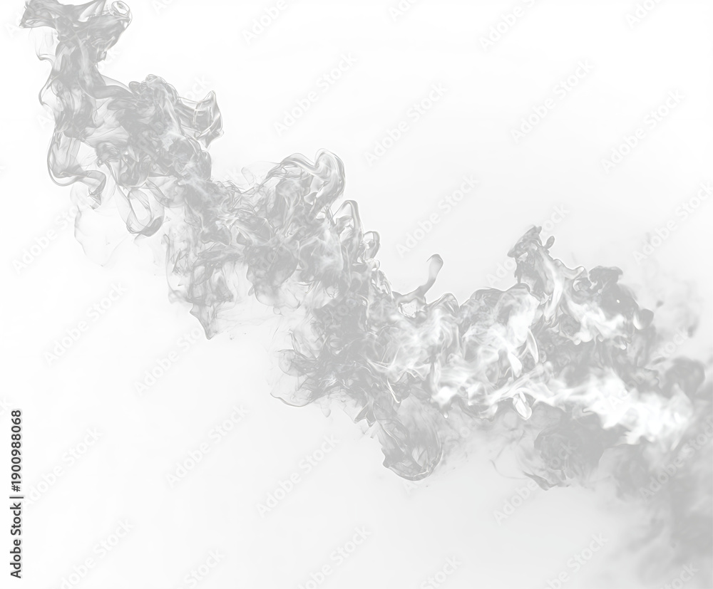 Fototapeta premium White Cloud or Smoke PNG Cutout with Transparent Background for Illustration and VFX