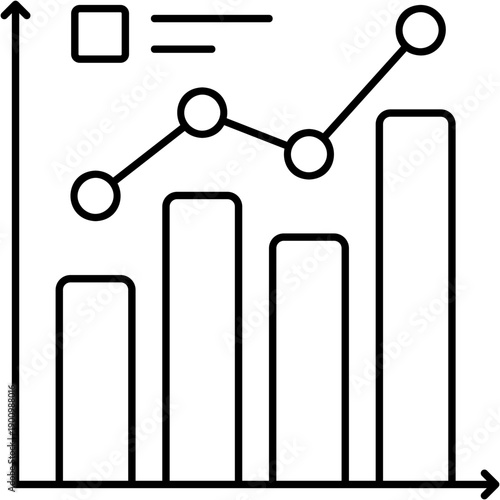 Line Art Revenue Growth Icon
