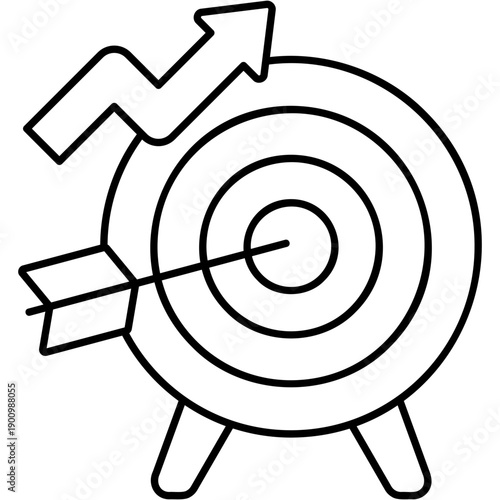Line Art Revenue Target Icon