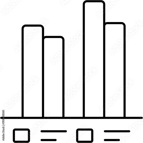 Line Art Revenue Chart Icon