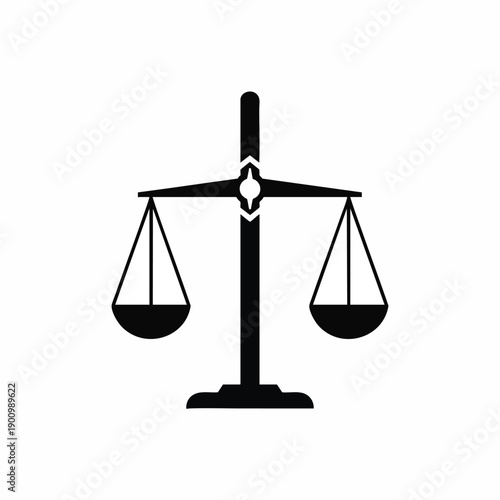 Justice Scales Symbol Icon - Balance and Law