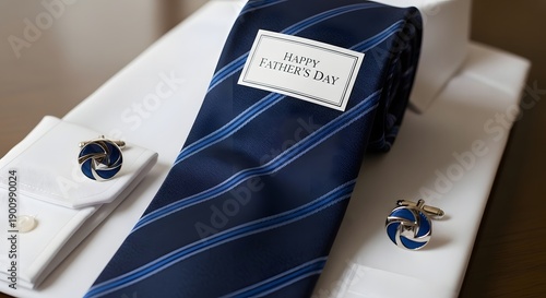 A neatly arranged display of mens accessories on a white surface