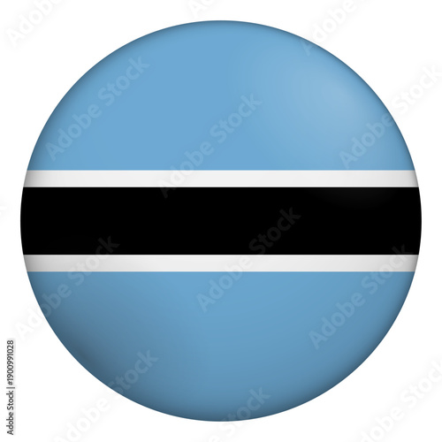 Flag of Botswana. Glossy circular flag. Button appearance. 3D Icon Design with depth Free Download Flag of Botswana. Glossy circular flag. Button appearance. 3D Icon Design with depth - GFXLoad