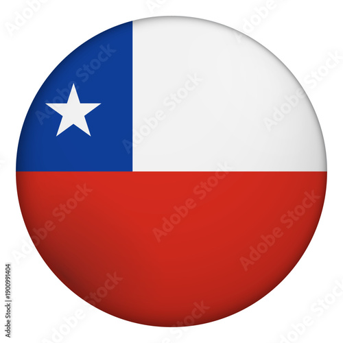 Flag of Chile. Glossy circular flag. Button appearance. 3D Icon Design with depth Free Download Flag of Chile. Glossy circular flag. Button appearance. 3D Icon Design with depth - GFXLoad