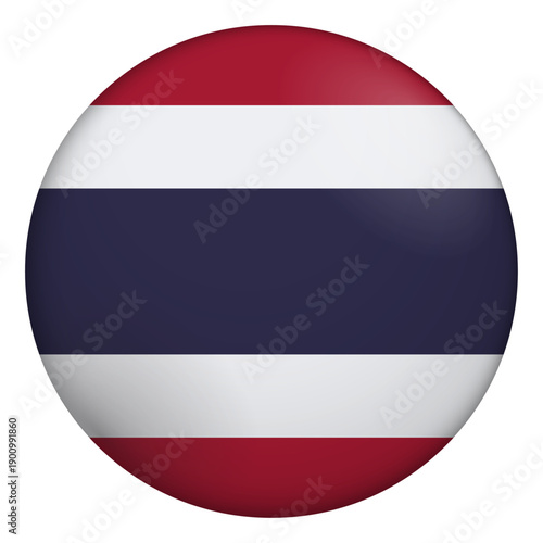 Flag of Thailand. Glossy circular flag. Button appearance. 3D Icon Design with depth Free Download Flag of Thailand. Glossy circular flag. Button appearance. 3D Icon Design with depth - GFXLoad