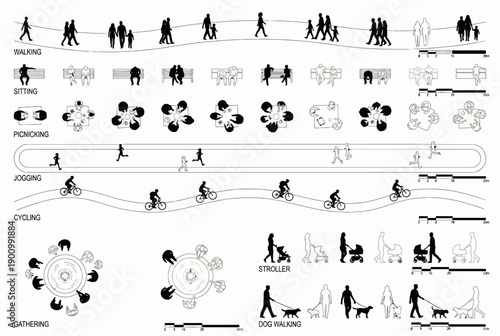 People Engaging in Various Recreational Activities in a Park Environment