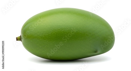 A green mango on a white background isolated on white background