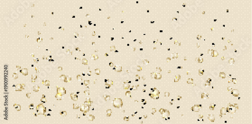 Sparkling champagne bubbles rising in golden liquid on transparent background. Realistic water drops and fizz, soda drink pattern, effervescent texture. Prosecco effect, celebration design bg