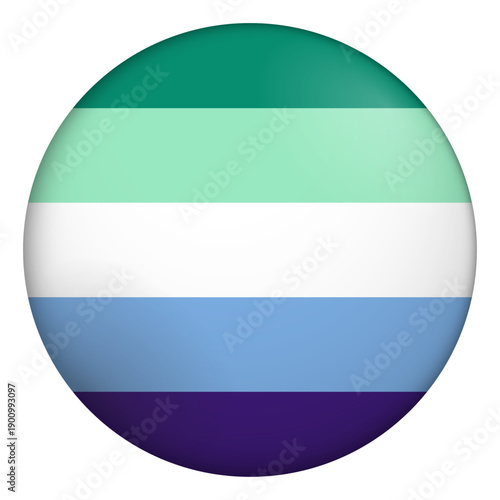 Flag of the Gay Male. LGBTQ. Glossy circular flag. Button appearance. 3D Icon Design with depth Free Download Flag of the Gay Male. LGBTQ. Glossy circular flag. Button appearance. 3D Icon Design with depth - GFXLoad